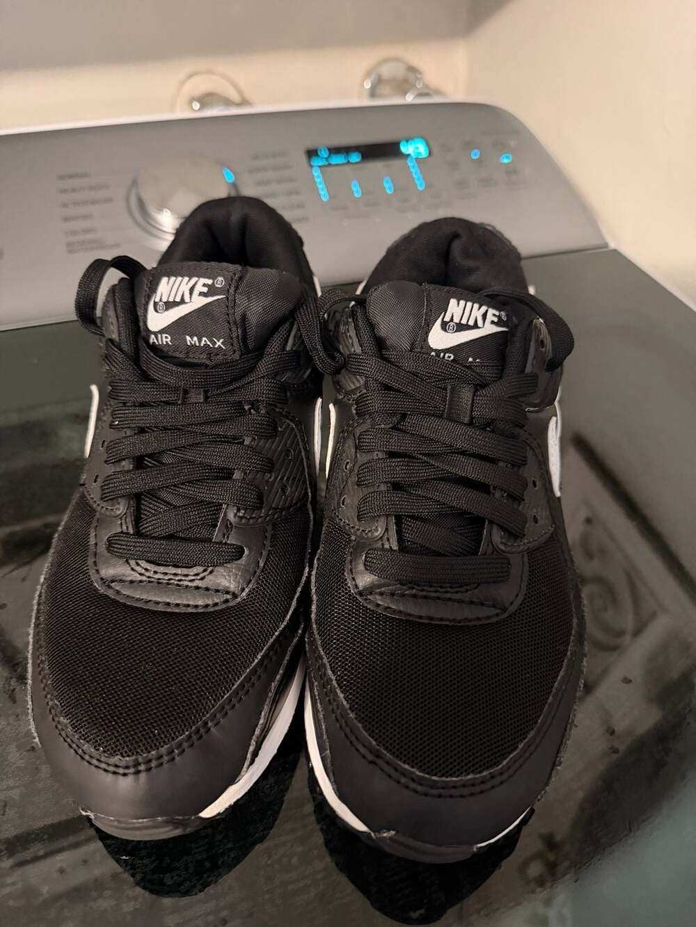 Nike Air Max 90 Women's Black/White Sneakers (DH8010-002) - Picture 3 of 5